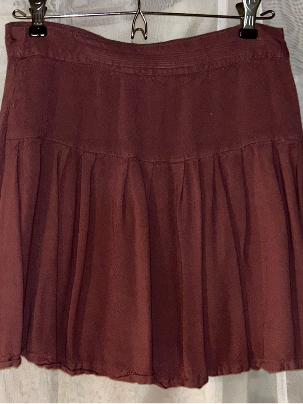 S - Women's Raspberry Trifold Flared Skirt